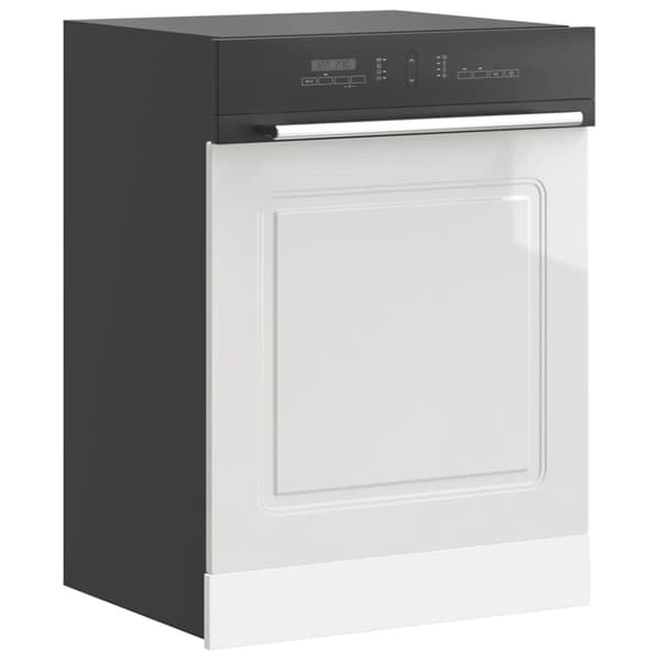 vidaXL Oppvaskmaskin panel høyglans hvit 60x1,5x67 cm konstruert tre
