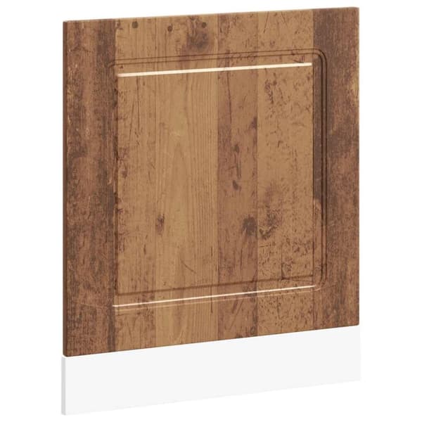 vidaXL Oppvaskmaskin panel gammelt tre 60x1,5x67 cm konstruert tre