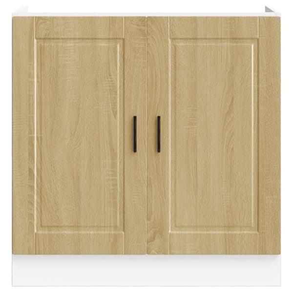 vidaXL underskab til vask Porto 80x46x81,5cm konstrueret træ sonoma-eg