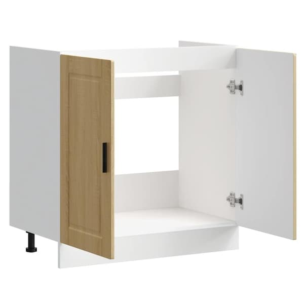 vidaXL underskab til vask Porto 80x46x81,5cm konstrueret træ sonoma-eg