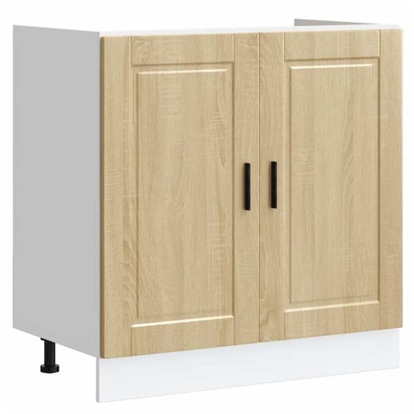 vidaXL underskab til vask Porto 80x46x81,5cm konstrueret træ sonoma-eg