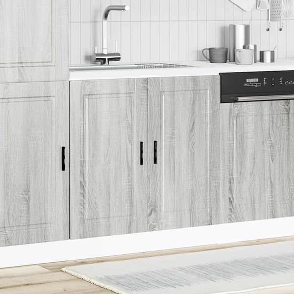 vidaXL underskab til vask Porto 80x46x81,5 cm grå sonoma