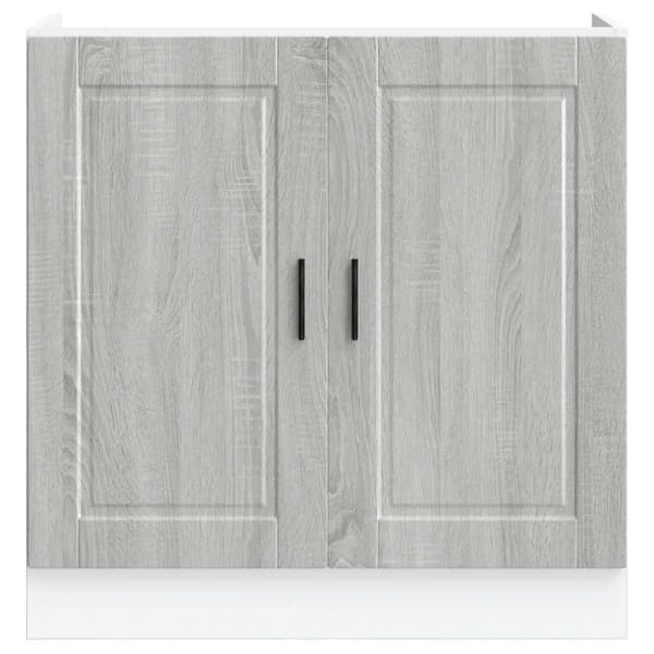 vidaXL underskab til vask Porto 80x46x81,5 cm grå sonoma