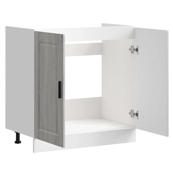 vidaXL underskab til vask Porto 80x46x81,5 cm grå sonoma