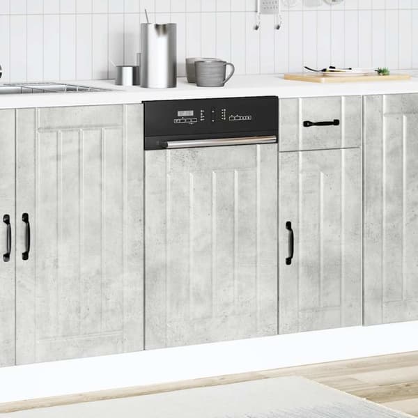 vidaXL opvaskemaskinepanel Lucca konstrueret træ beton grå