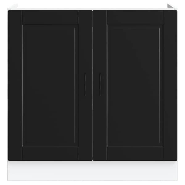 vidaXL Altaan pohjakaappi "Porto" Musta 80x46x81,5 cm tekninen puu