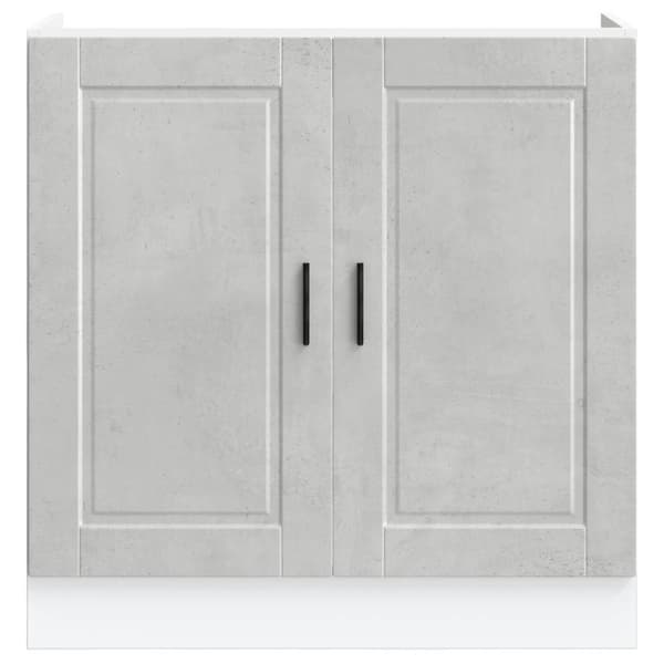 vidaXL underskab til vask Porto 80x46x81,5cm konstrueret træ beton grå