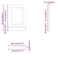Miniatyrbilde 9 av 9: vidaXL Oppvaskmaskin panel Porto hvit 45x1,5x67 cm konstruert tre