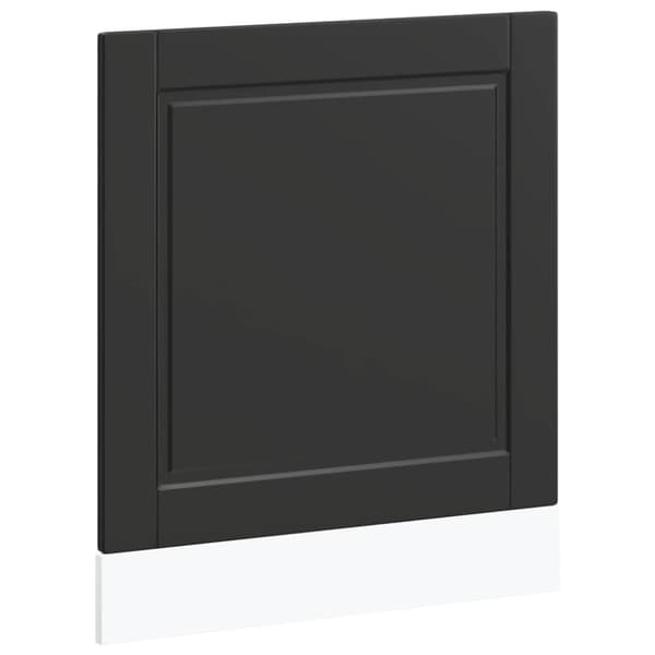 vidaXL låge til opvaskemaskine Porto 60x1,5x67 cm konstrueret træ sort