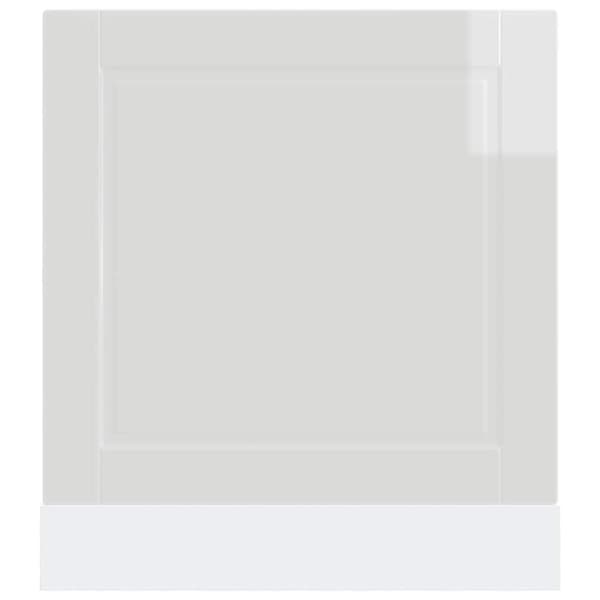 vidaXL låge til opvaskemaskine Porto 60x1,5x67 cm hvid højglans
