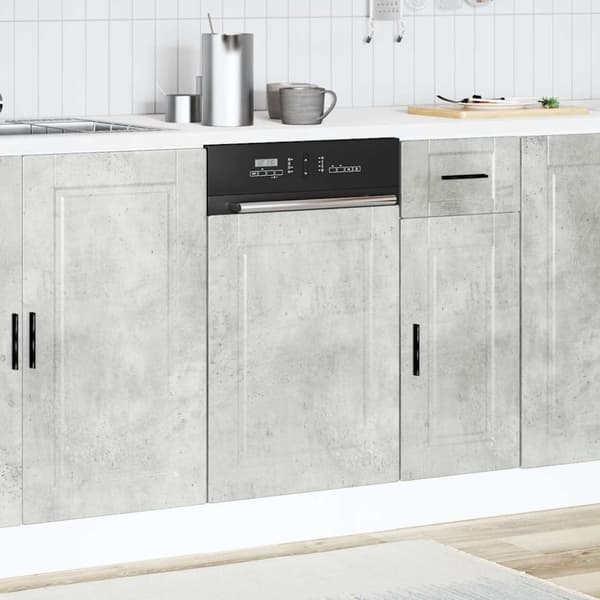 vidaXL Astianpesukoneen paneeli Porto betoninharmaa 45x1,5x67 cm