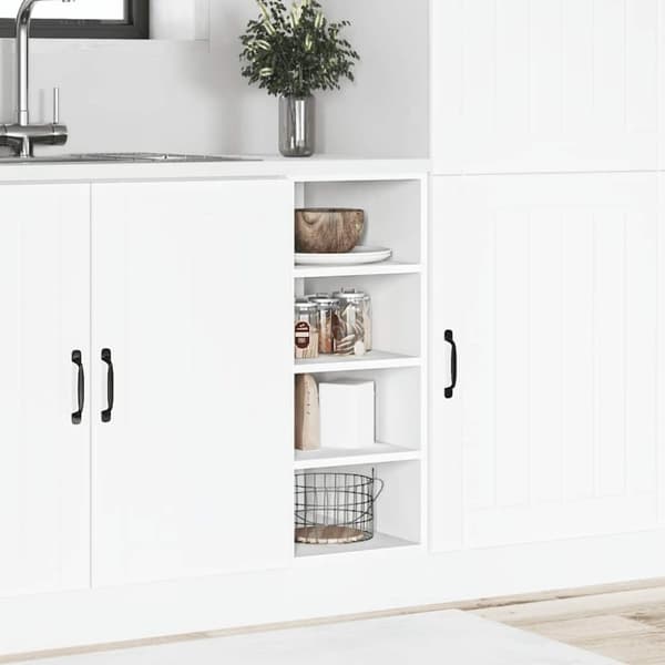 vidaXL Alakaappi "Riga" Valkoinen 30x44,5x81,5 cm Engineered Wood