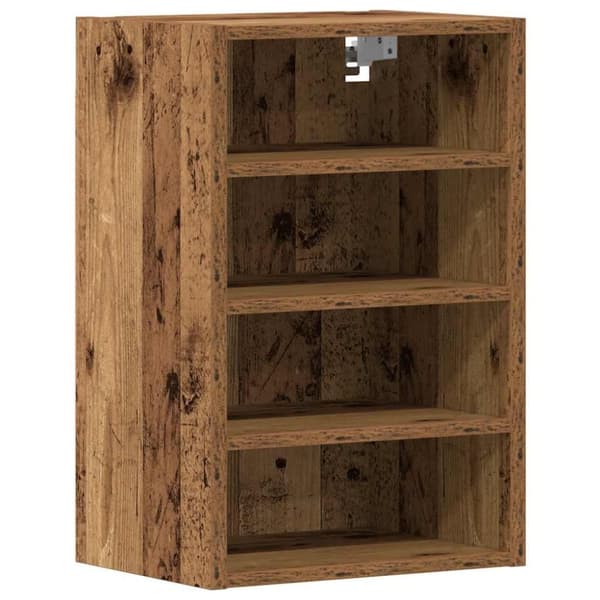 vidaXL væghængt 40x29,5x60 cm konstrueret træ antikt trælook