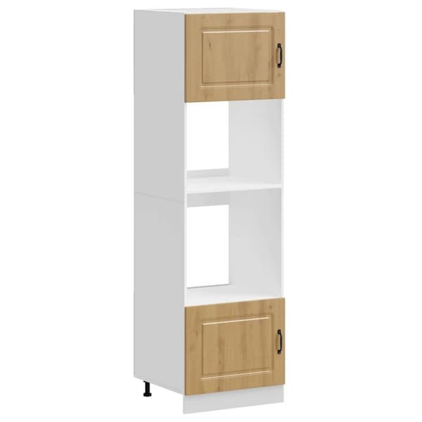 vidaXL Ovnskap 2 stk Lucca artisan eik konstruert tre