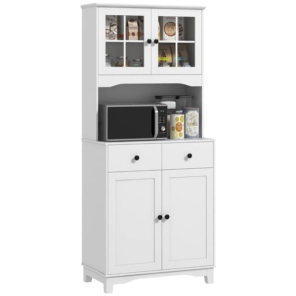 Rootz Vitrinskåp - Hallskåp - Köksarrangör - Justerbara hyllor - 74,5W x 40D x 172H cm