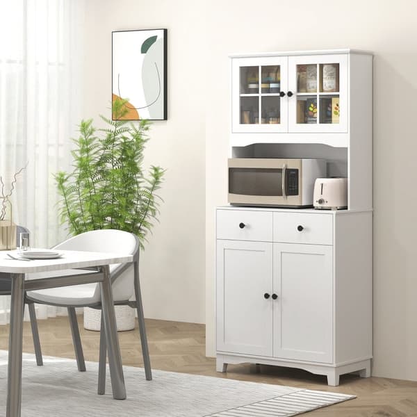 Rootz Vitrinskåp - Hallskåp - Köksarrangör - Justerbara hyllor - 74,5W x 40D x 172H cm