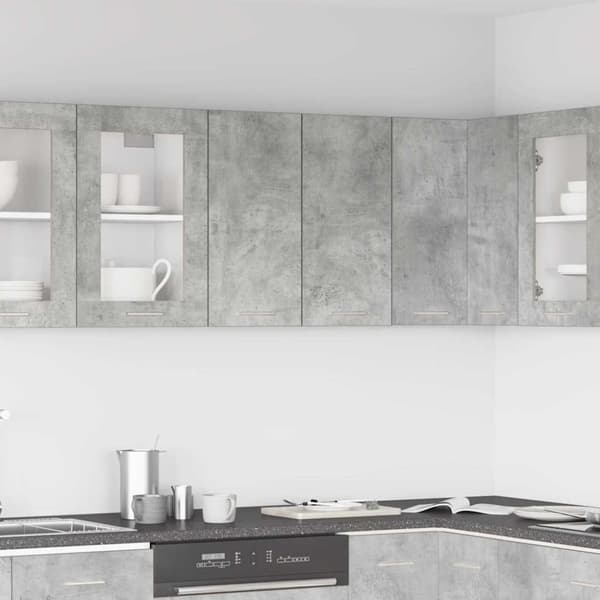 vidaXL Väggskåp för kök betonggrå 60x31x60 cm konstruerat trä