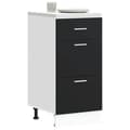 Miniatyrbillede 2 af 11: vidaXL underskab 40x46x81,5 cm konstrueret træ sort