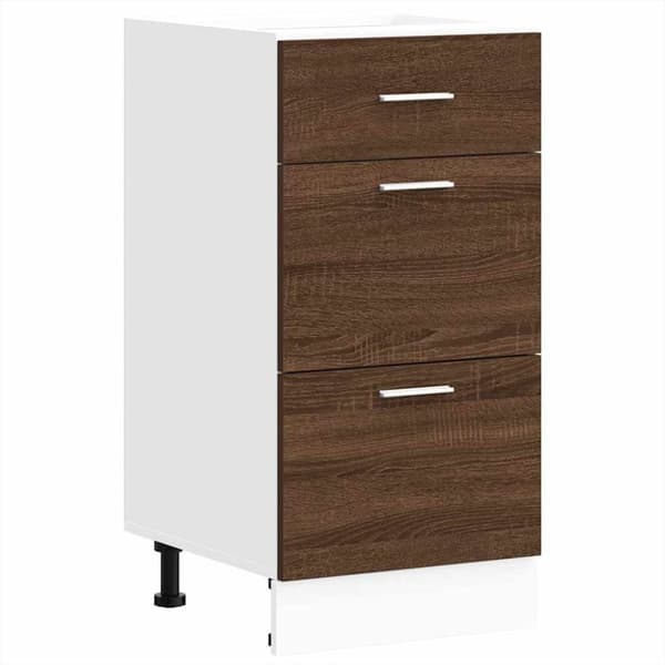 vidaXL underskab 40x46x81,5 cm konstrueret træ brun egetræ