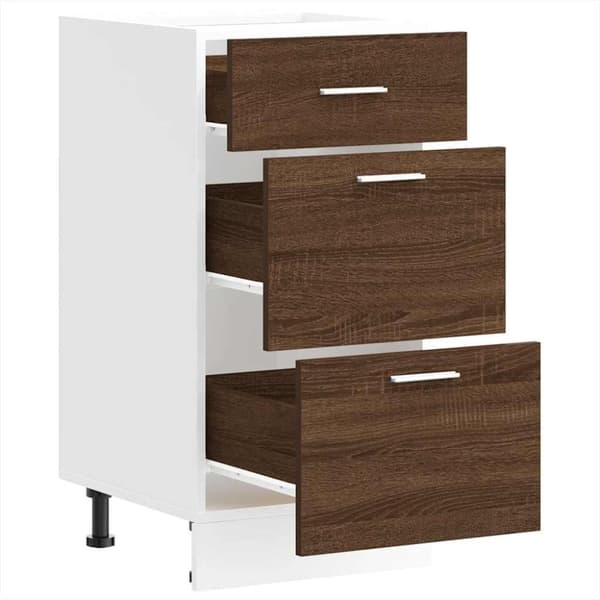 vidaXL underskab 40x46x81,5 cm konstrueret træ brun egetræ