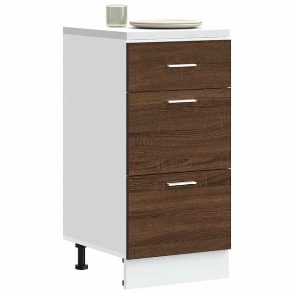 vidaXL underskab 40x46x81,5 cm konstrueret træ brun egetræ