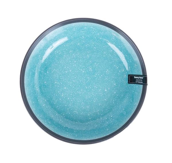 Plate RITA D19xH5cm, sort/grå