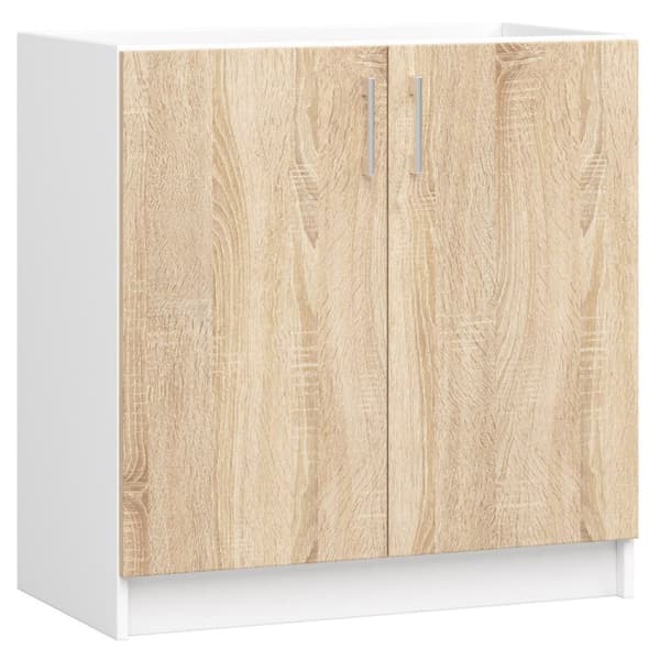 Skab LIMA S80ZL HVID/DÆK SONOMA