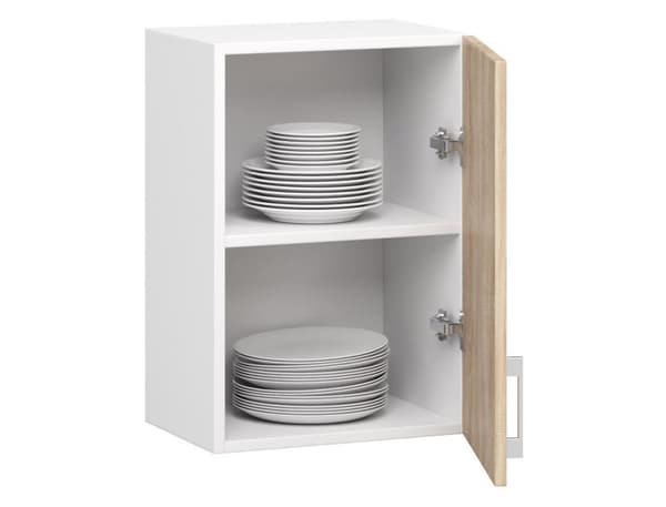 Skab LIMA W40 /580/ HVID/Dåb SONOMA