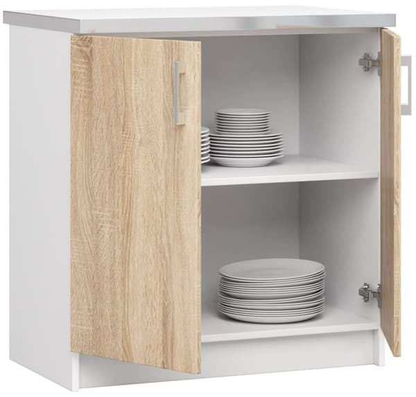 Skåp LIMA S80 + VIT/SONOMABJÄLKE