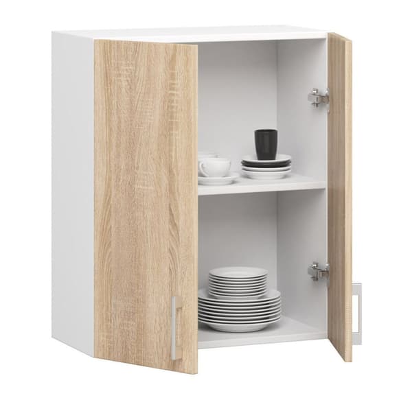 Skab LIMA W60 /720/ HVID/DÆMPET SONOMA