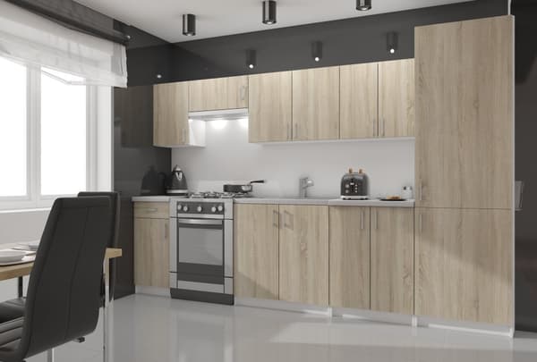 Skab LIMA S60LO/205 HVID/DÆK SONOMA