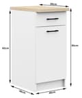 Miniatyrbillede 4 af 9: Skab OLIWIA S40 SZ1 HVID + PLADE