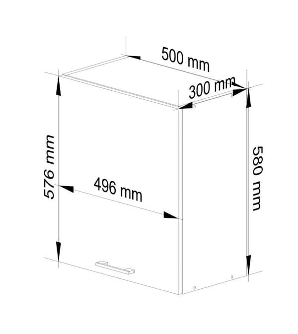 Skåp OLIWIA W50 H580 VIT