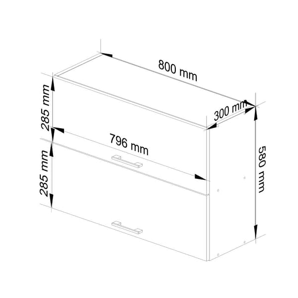 Kaappi OLIWIA W80 G2 H580 VALKOINEN