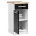 Miniatyrbillede 2 af 6: Skab OLIWIA S40 SZ1 + PLADE BIALET / SORT GLANS