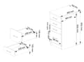 Miniatyrbillede 3 af 6: Skab OLIWIA S40 SZ4 + PLADE HVID / HVID GLANS