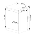Miniatyrbillede 3 af 5: Skab OLIWIA S60 + PLADE HVID / BETON