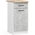 Miniatyrbillede 1 af 5: Skab OLIWIA S40 SZ1 + PLADE HVID / BETON