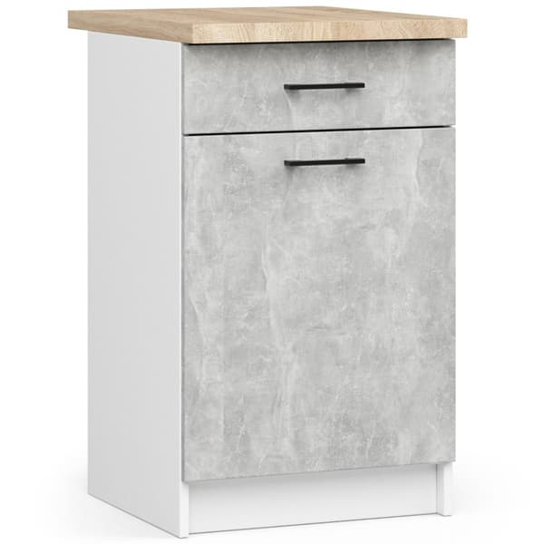 Skab OLIWIA S50 SZ1 + PLADE HVID / BETON