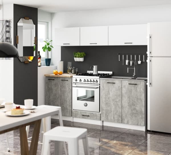 Skab OLIWIA S80ZL HVID / BETON