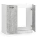 Miniatyrbillede 2 af 5: Skab OLIWIA S80ZL HVID / BETON