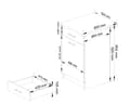 Miniatyrbillede 3 af 6: Skab OLIWIA S50 SZ1 + PLADE BIAŁA / SORT GLANS