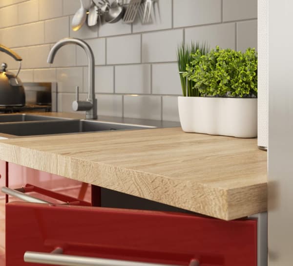 Skab OLIWIA S60 3SK + PLADE HVID / RØD GLANS