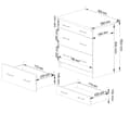 Miniatyrbillede 3 af 6: Skab OLIWIA S80 3SK + PLADE HVID / GRÅ GLANS