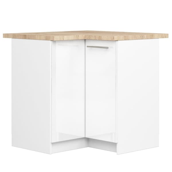 Skab OLIWIA S90/90 + PLADE HVID / HVID GLANS