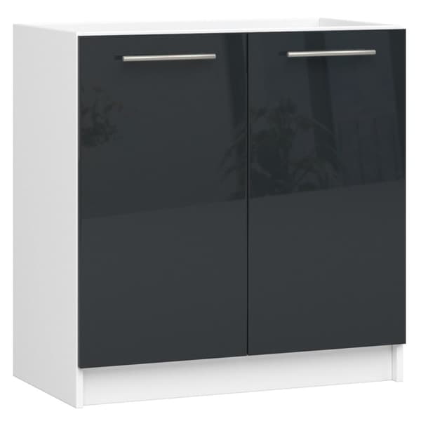 KØKKENSKAB UNDER VASKEN OLIWIA S 80cm HVID-GRANIT GLANS