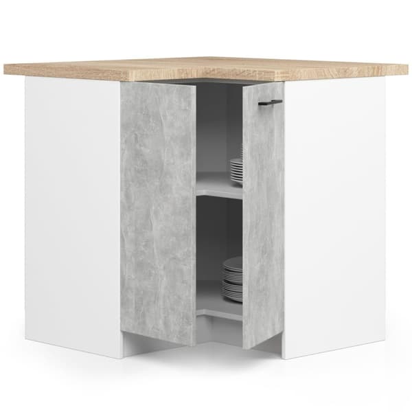 Skab OLIWIA S90/90 + PLADE HVID / BETON