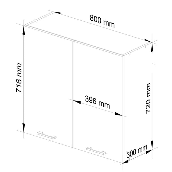RIIPPUPIIRTI OLIWIA 80cm VALKOINEN-HARMAA KALVOPINTA H720
