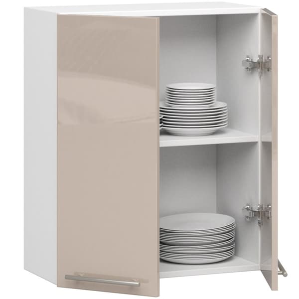 ROIKKUVAT KEITTIÖKAAPIT OLIWIA 60cm VALKOINEN-CAPPUCCINO KIILLOITTAVA H720