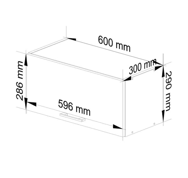 Skab OLIWIA W60OK HVID / METALIK GLANS